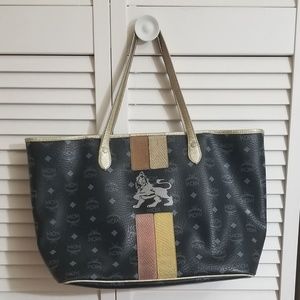 MCM signature logo tote bag